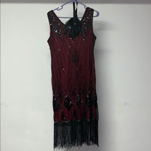 Women’s Flapper Dress and Head Piece